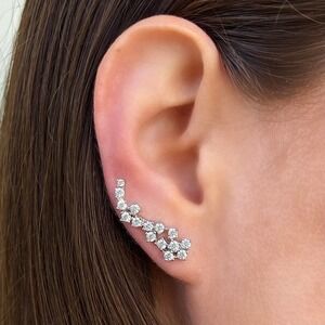 GALAXY EAR CLIMBERS - WHITE SILVER